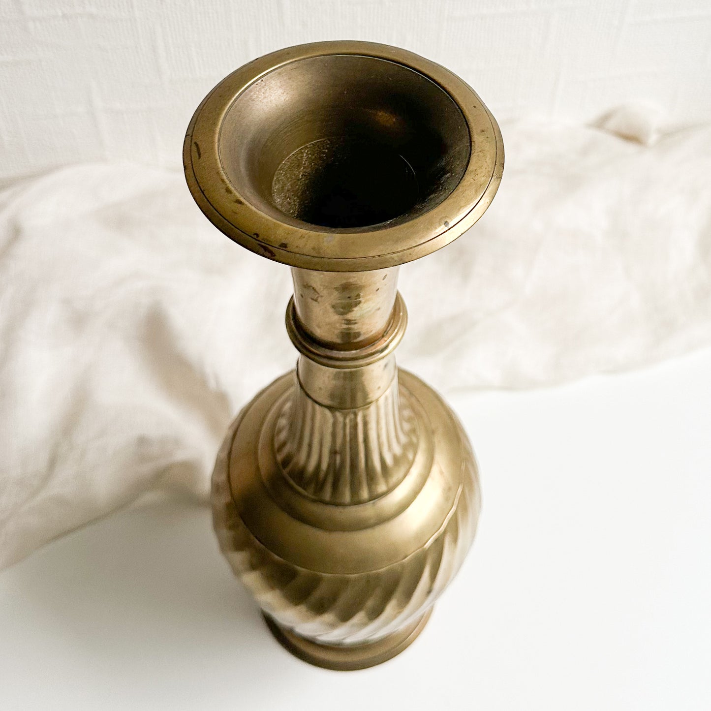 Tall Brass Vase