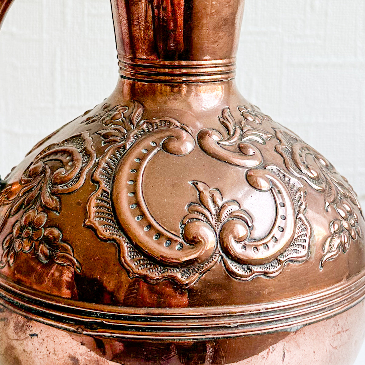 Antique Ornate Copper Jug