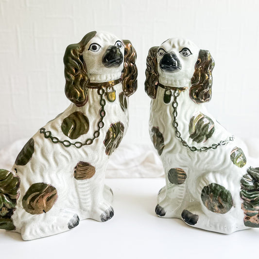 Pair of Large Staffordshire Spaniels