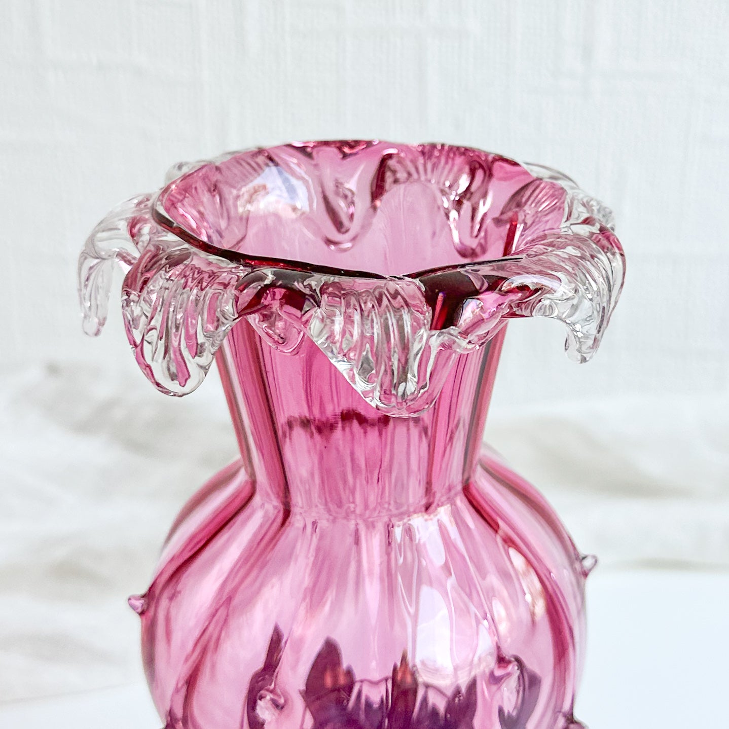 Victorian Cranberry Glass Vase