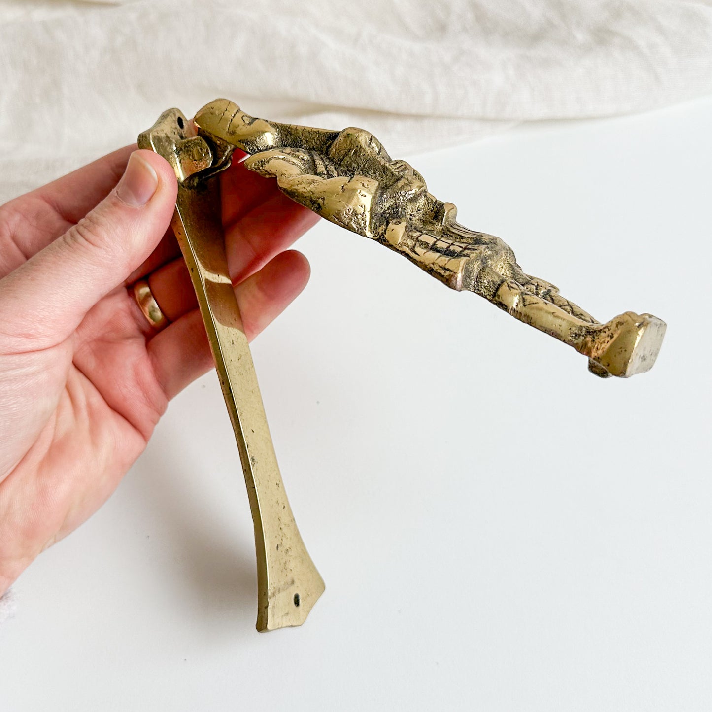 Brass Bagpipe Player Door Knocker