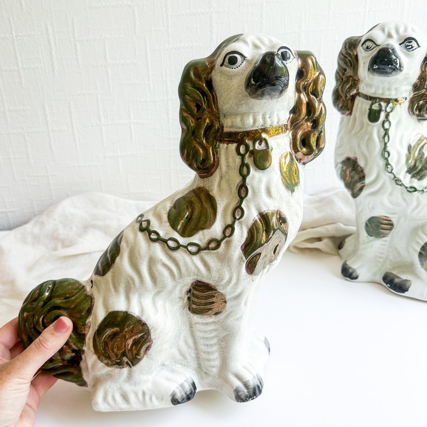 Pair of Large Staffordshire Spaniels
