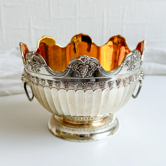 Silver Plated Footed Bowl with Mascarons