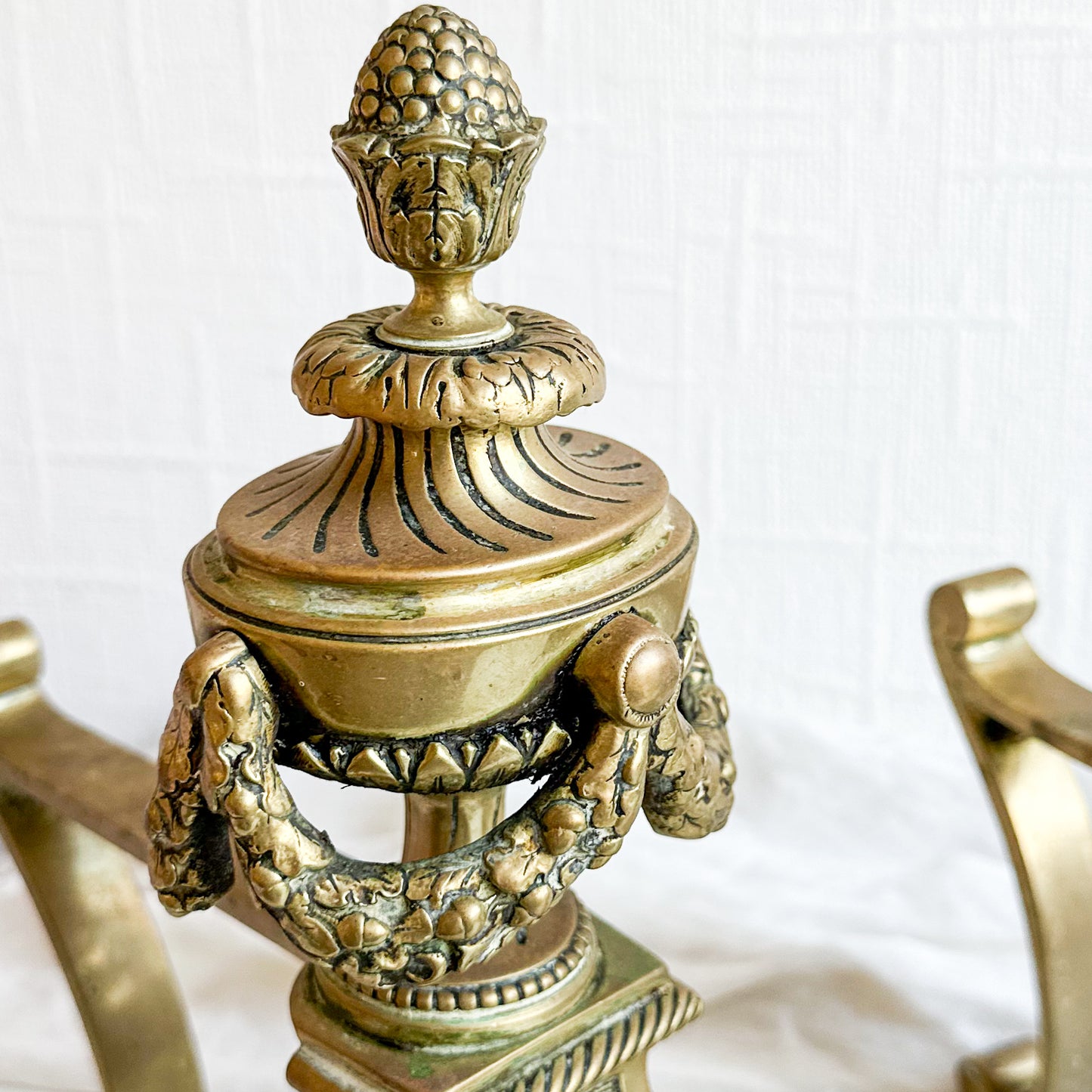 Pair of Antique Brass Fire Dogs