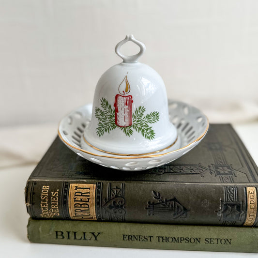 Porcelain Christmas Bell and Bowl