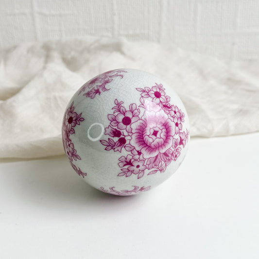 Pink and White Ball Orb