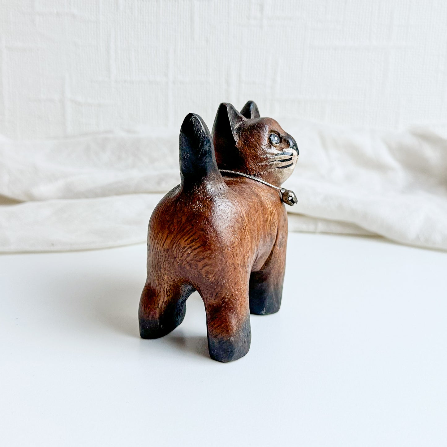 Wooden Hand Carved Cat