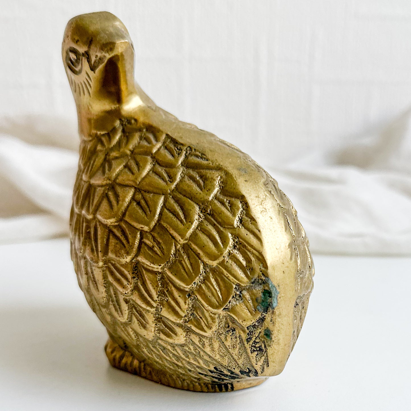 Brass Quail Figure