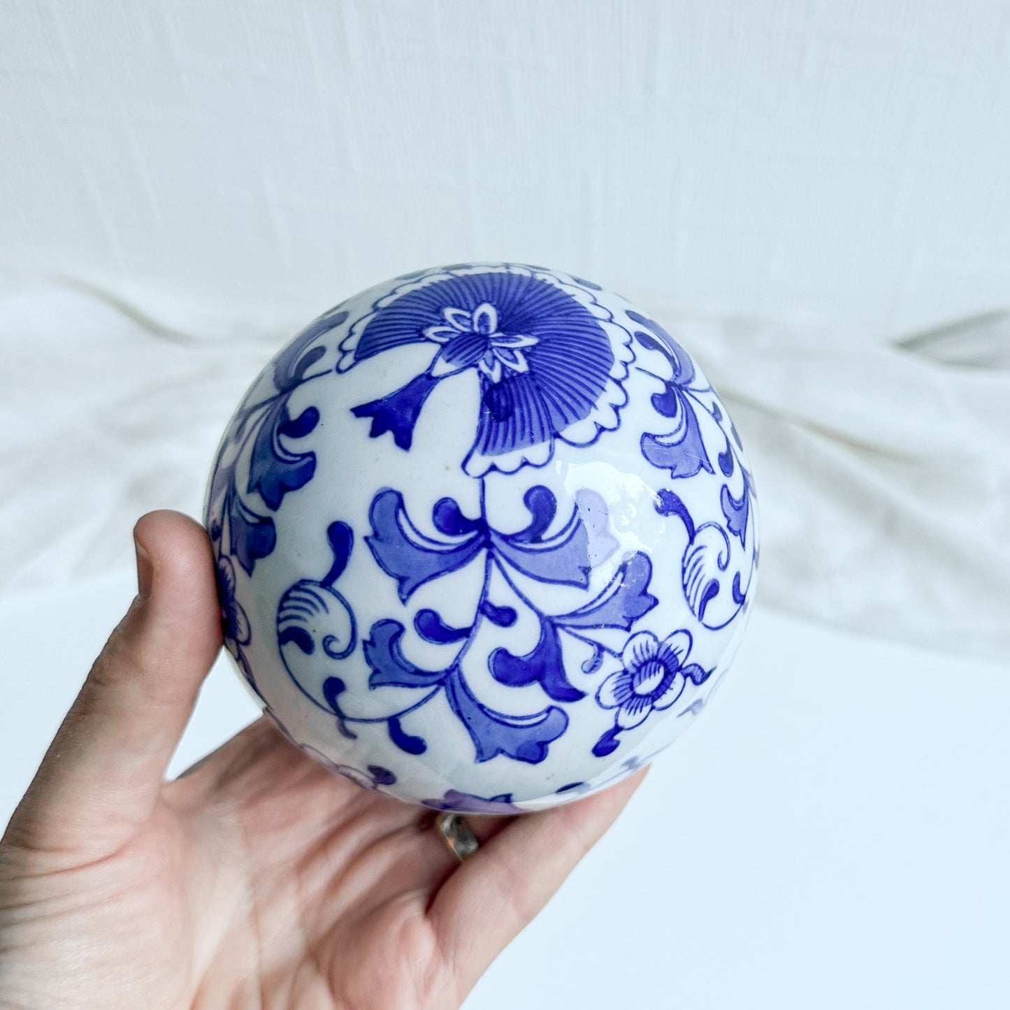 Blue and White Ball Orb