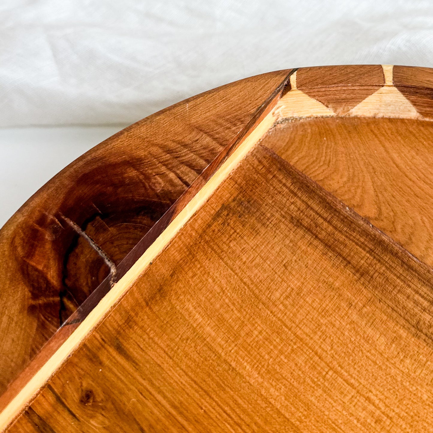 Wooden Tray with Inlay Design