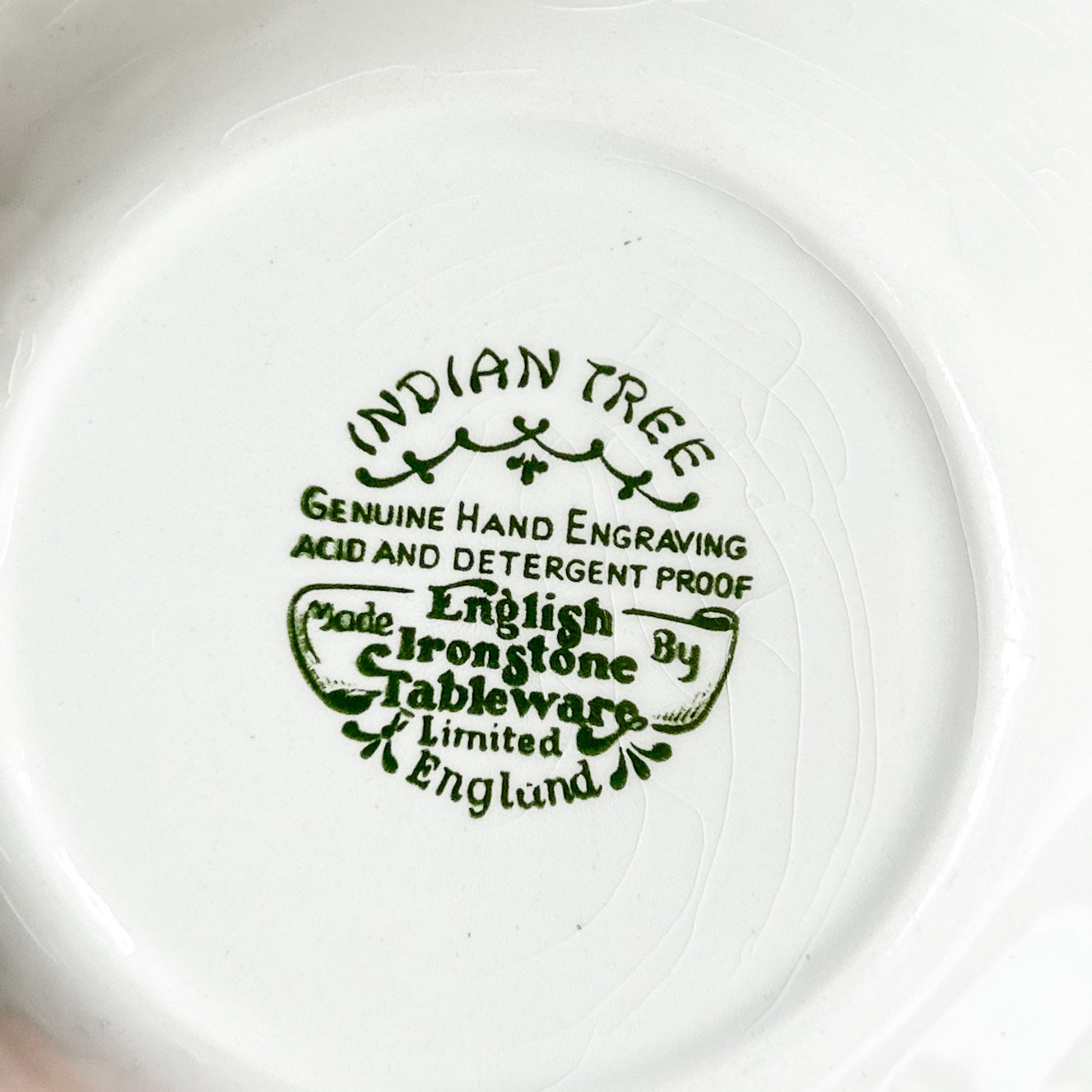 3 Green Transferware Bowls