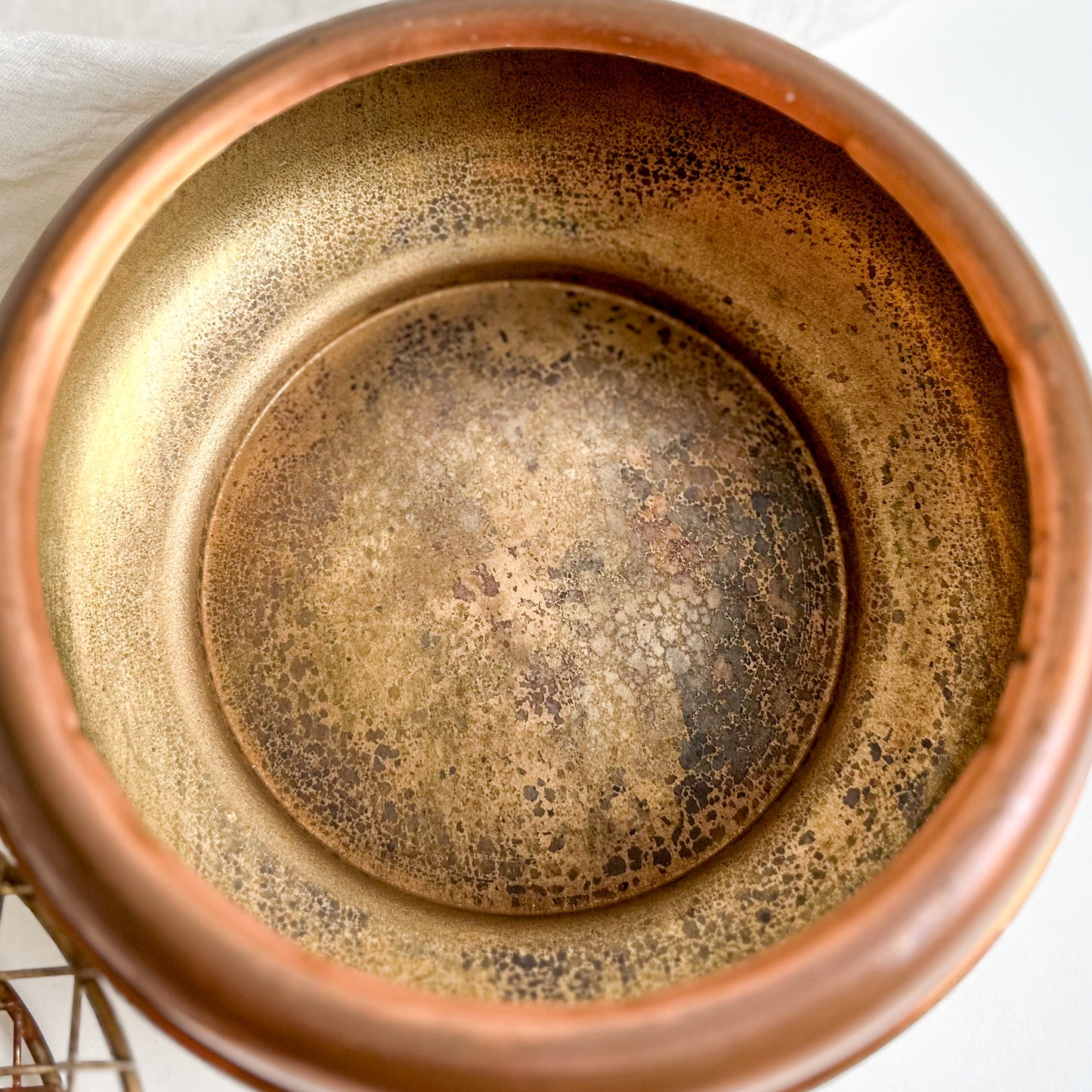 Brass and Copper Rose Bowl