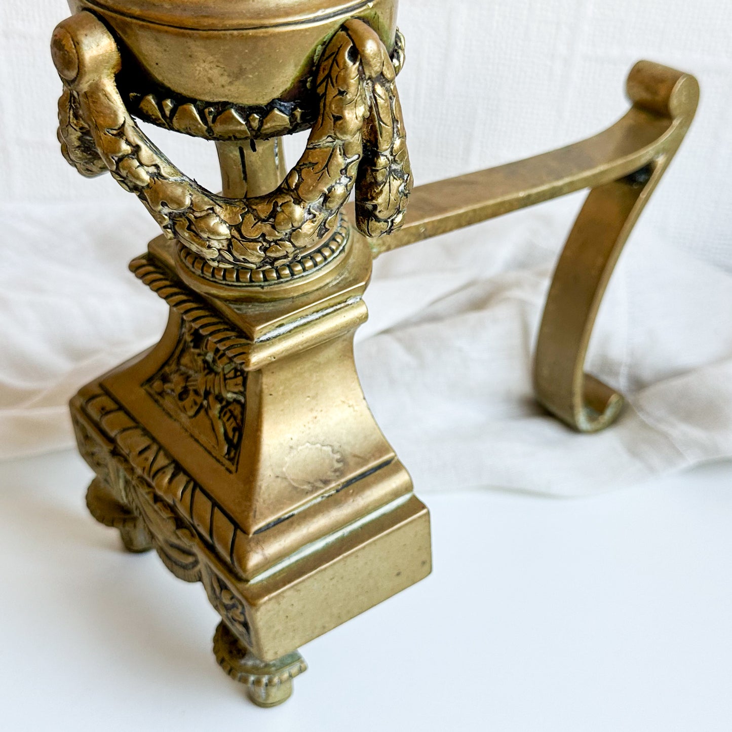 Pair of Antique Brass Fire Dogs