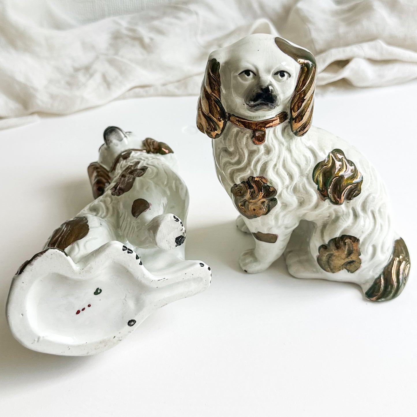 Pair of Small Staffordshire Spaniels