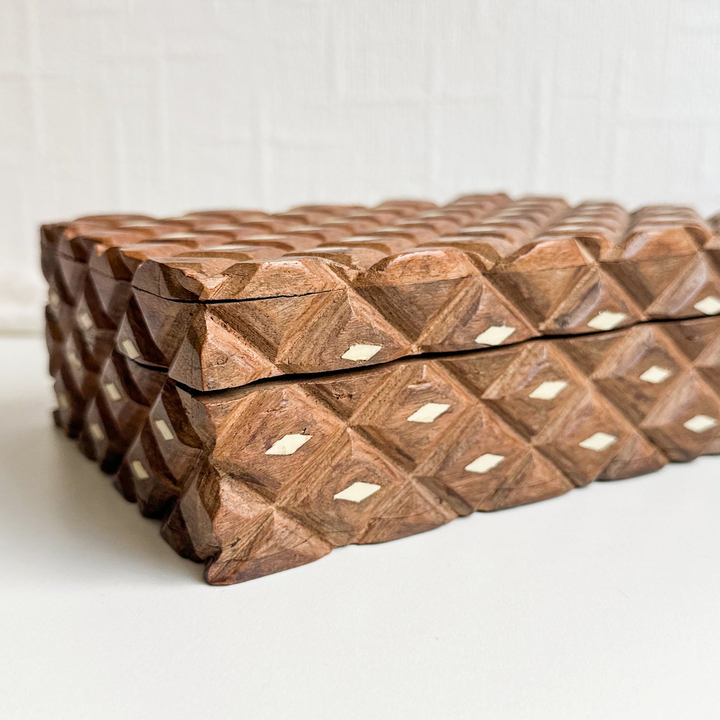 Hand Carved Inlay Box