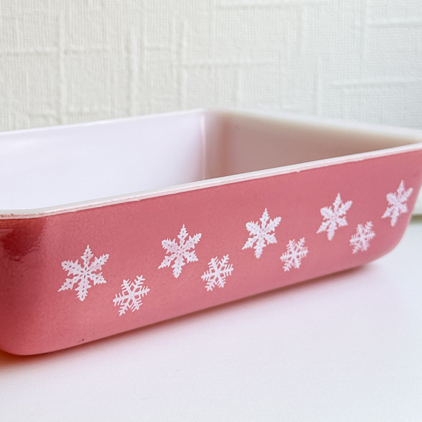 Pyrex Pink Snowflake Casserole Dish