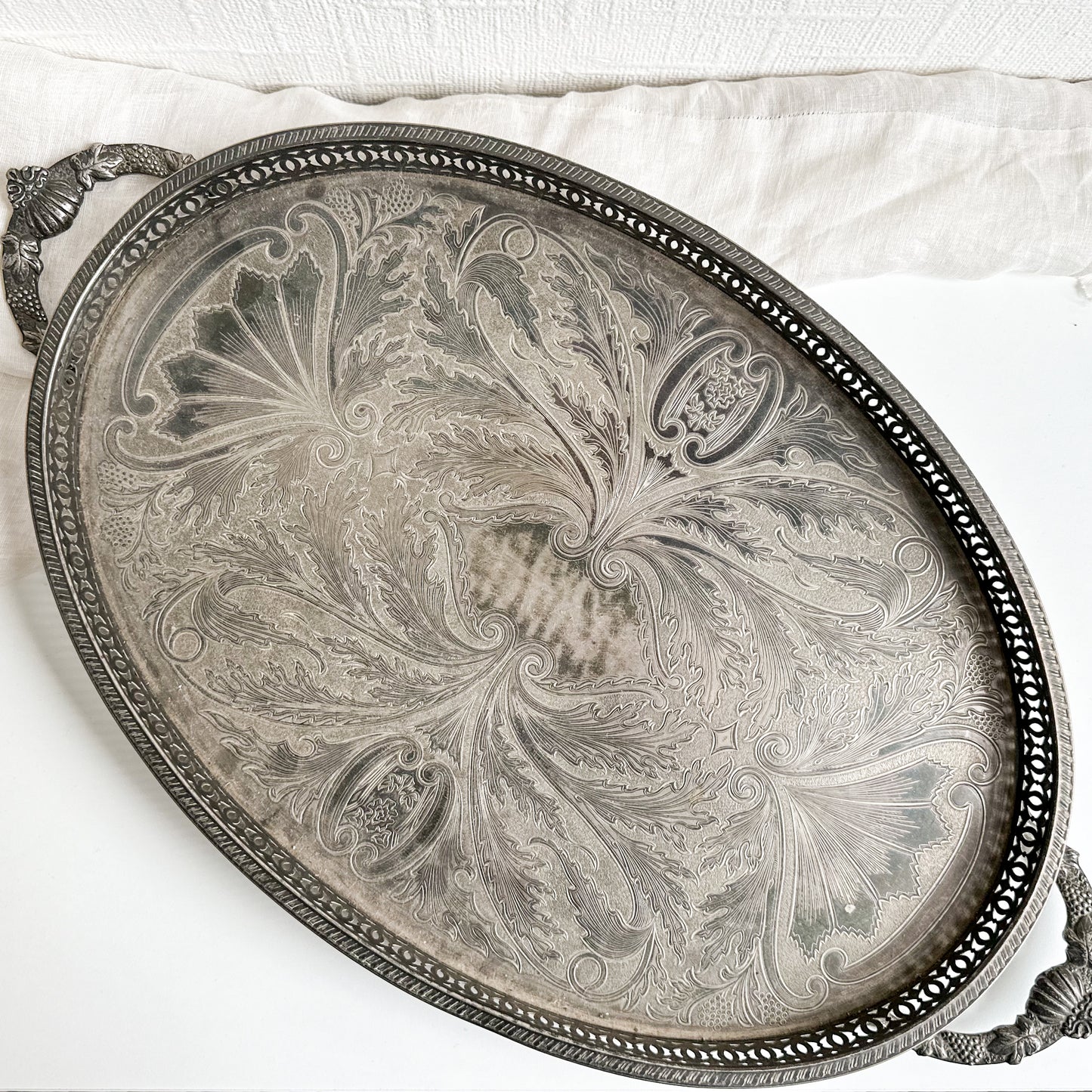 Falstaff Silver Plated Gallery Tray