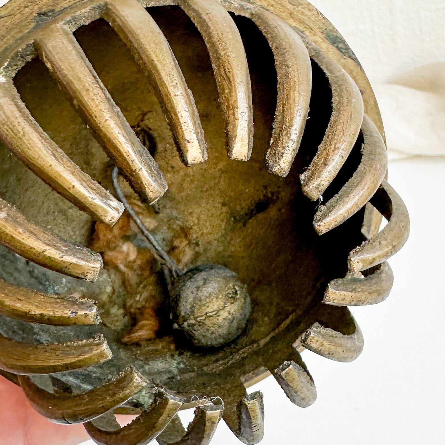 Large Brass Elephant Claw Bell