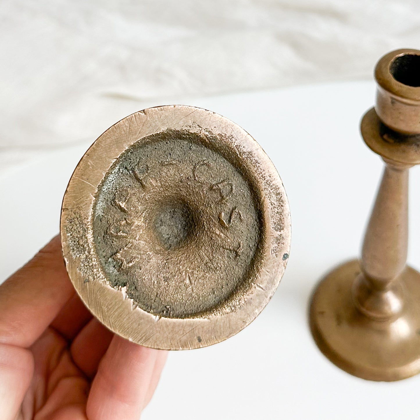 Pair of Bronze Candlesticks