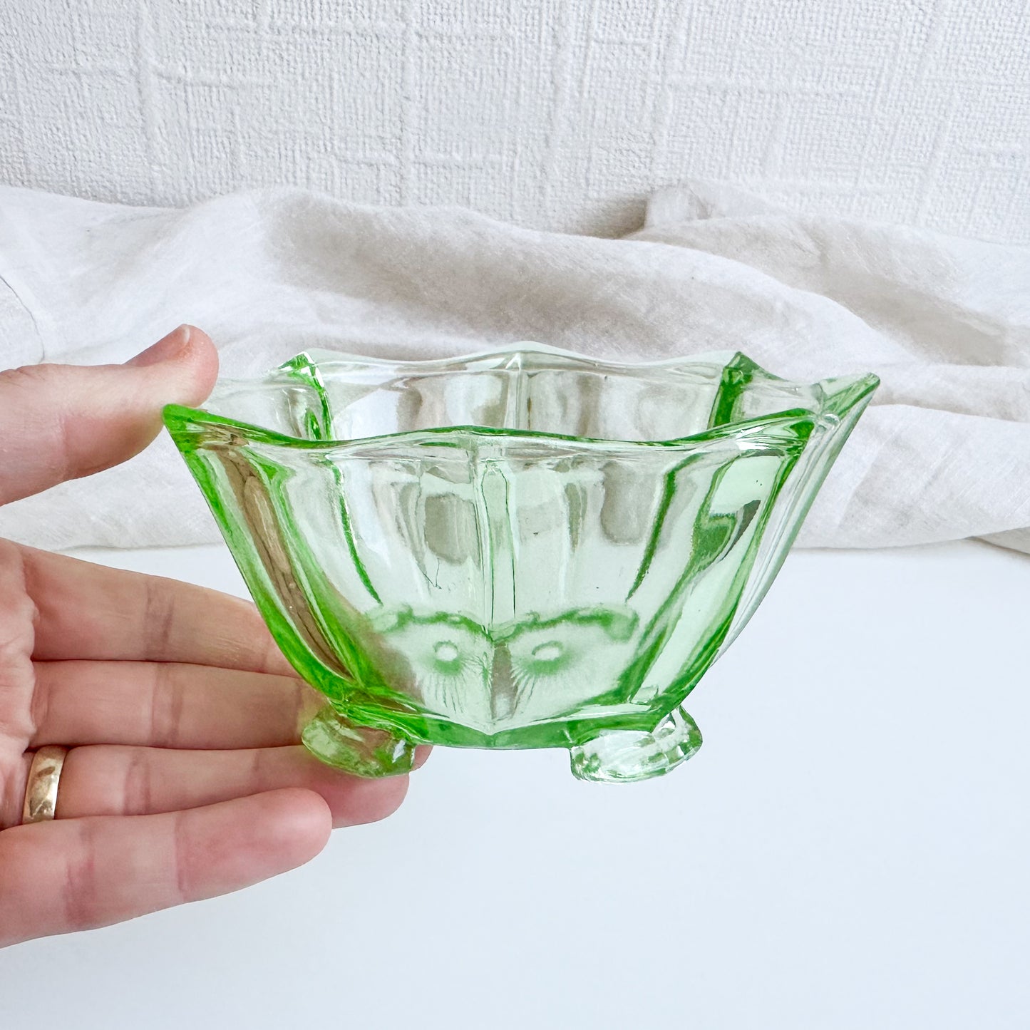 Art Deco Uranium Glass Bowl