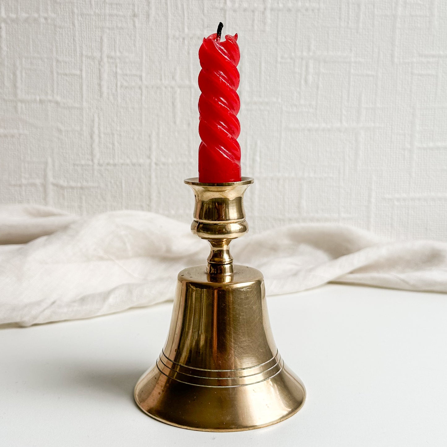 Brass Bell with Candle Holder