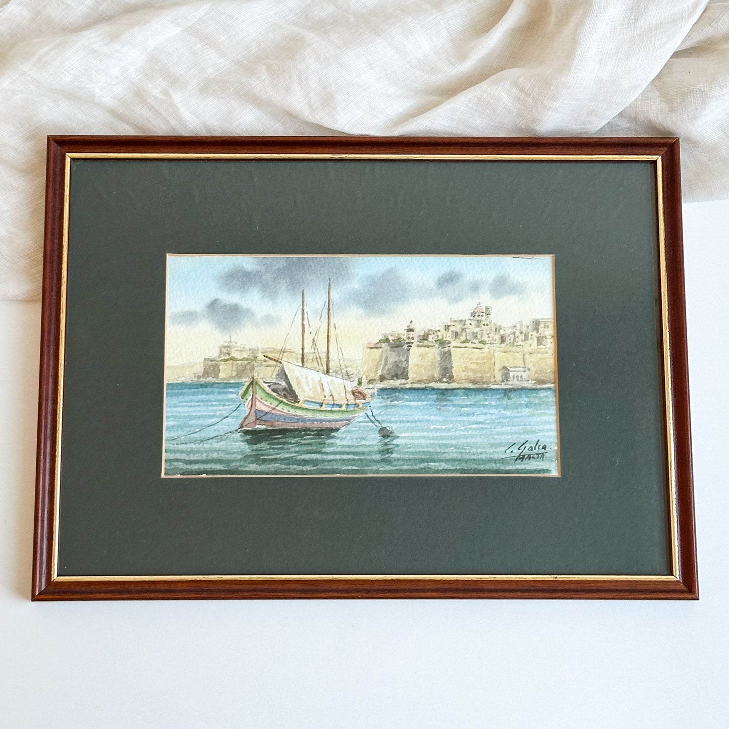Framed Seascape Watercolour