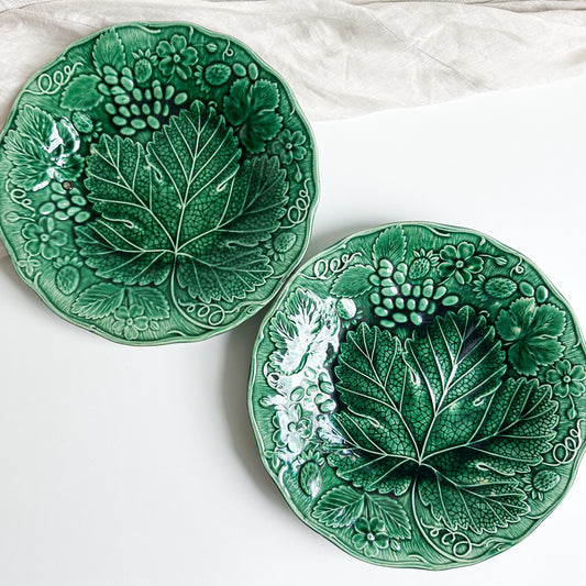 Pair of Majolica Plates
