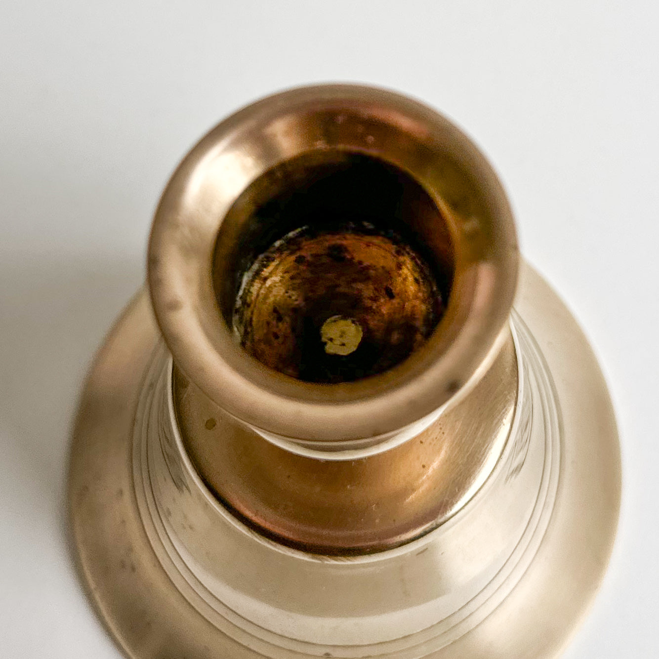 Brass Bell with Candle Holder