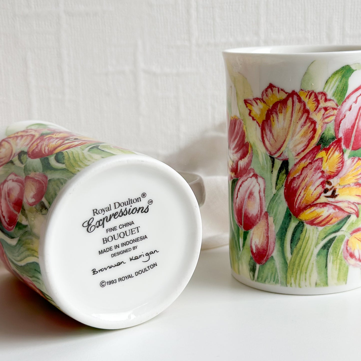 Pair of Tulip Mugs by Royal Doulton