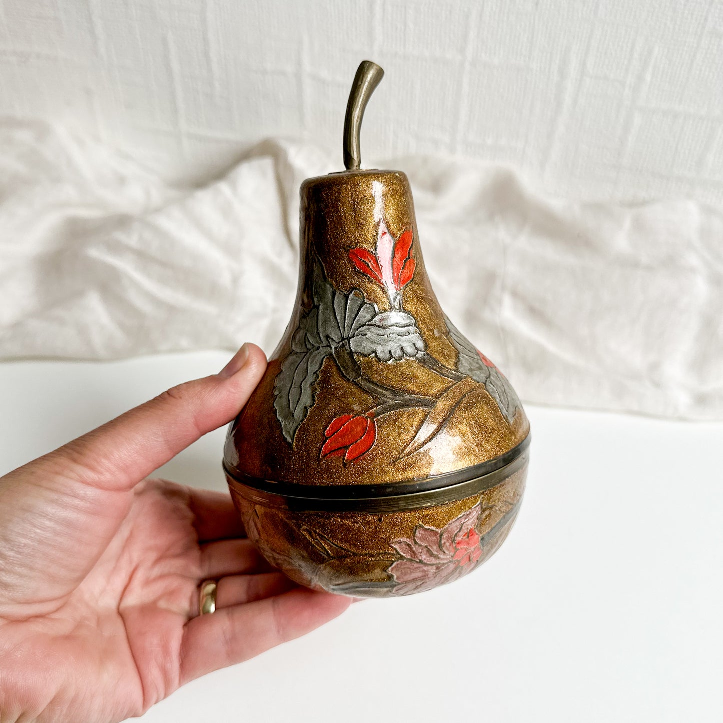 Pear Shaped Cloisonné Box