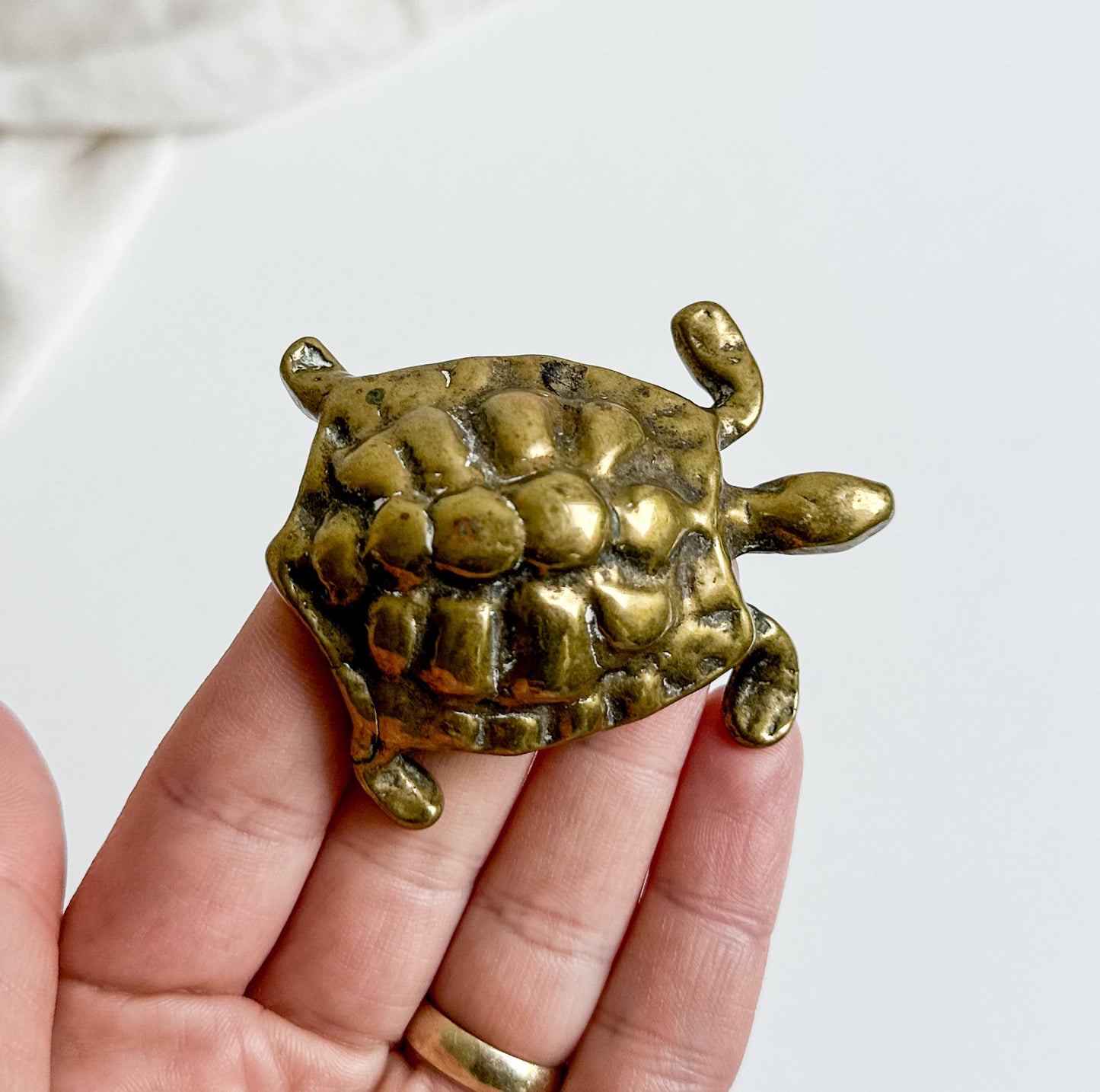 Small Brass Turtle Figurine