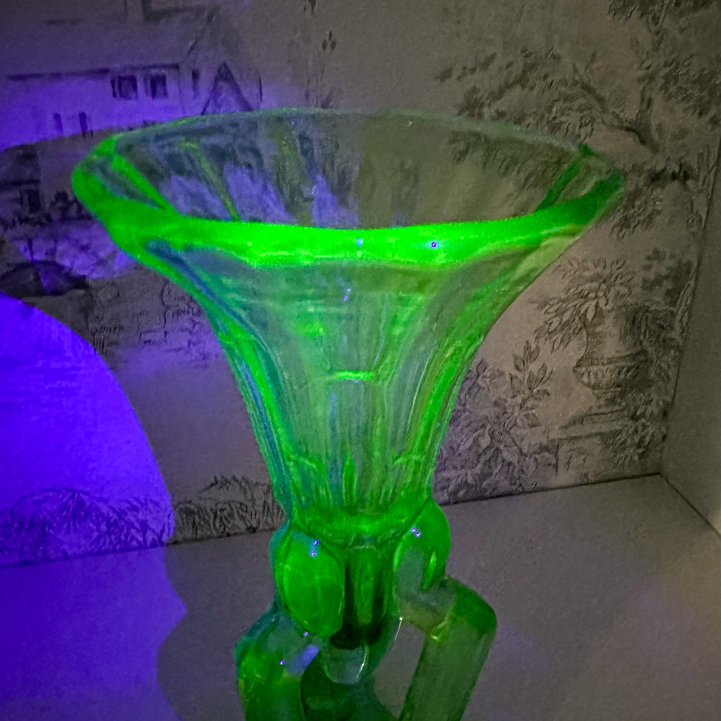 Art Deco Uranium Glass Vase