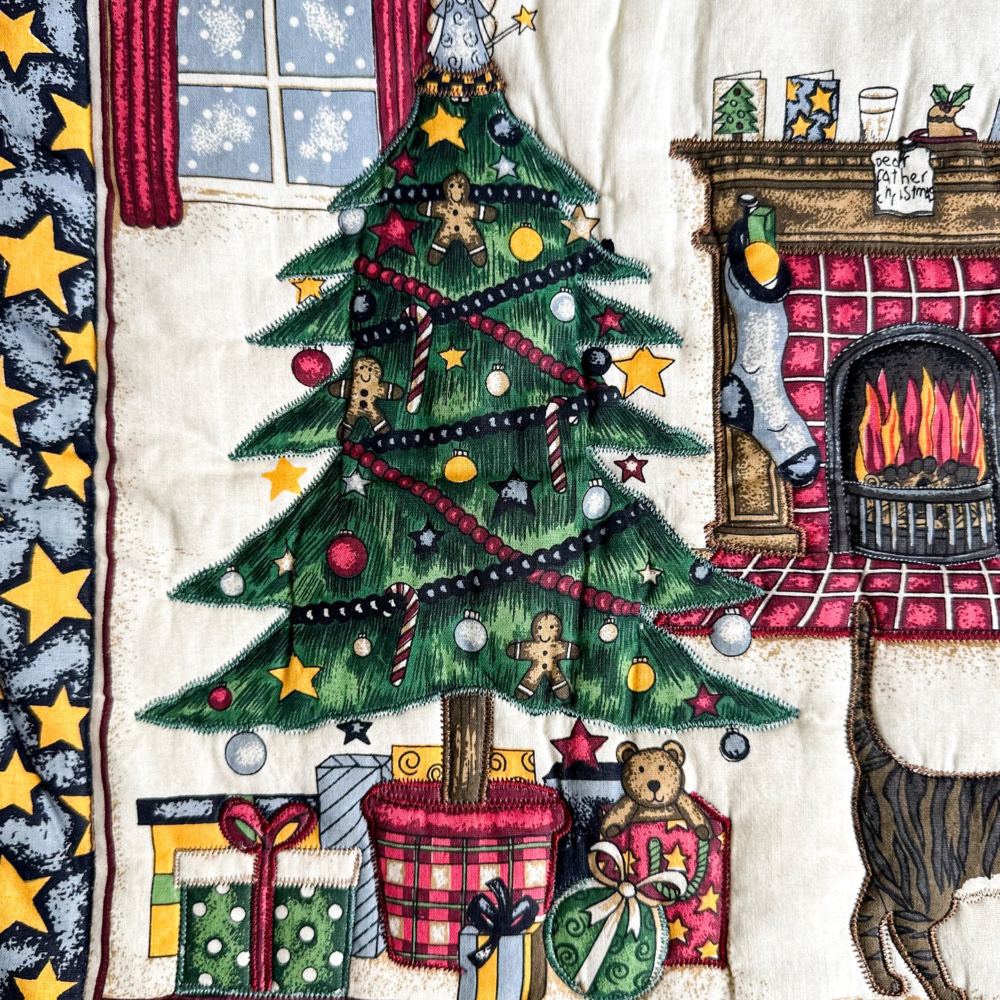 Christmas Quilted Cushion Cover