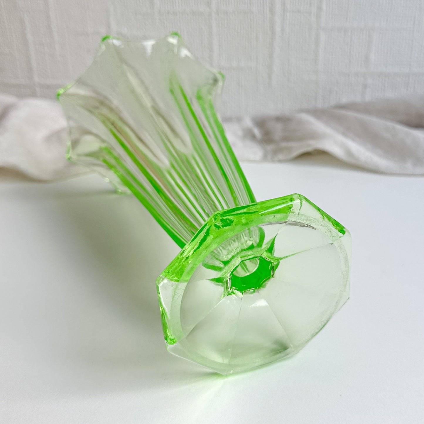 Art Deco Uranium Glass Vase