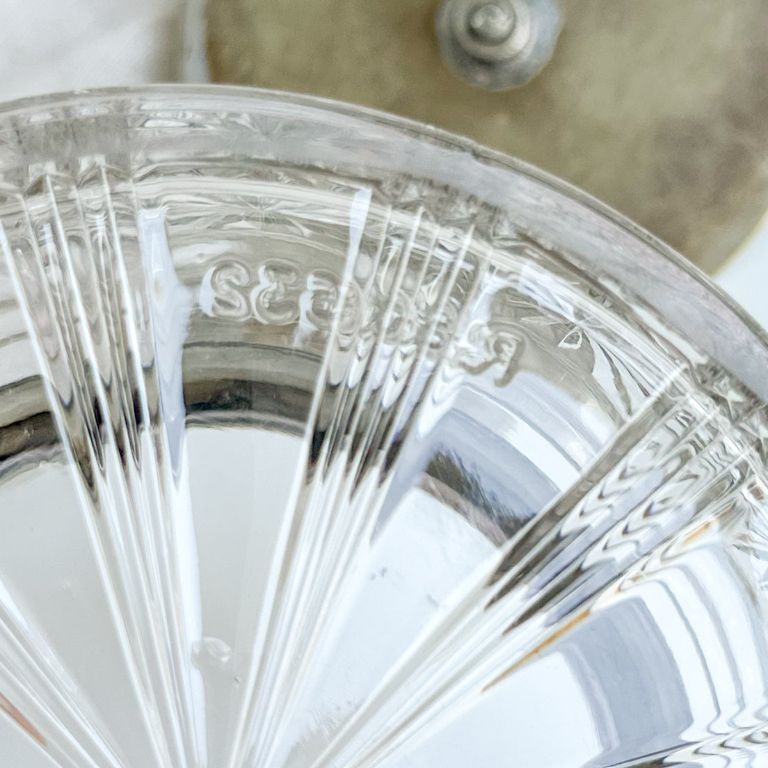 Cut Glass Jar with Silver Plated Top