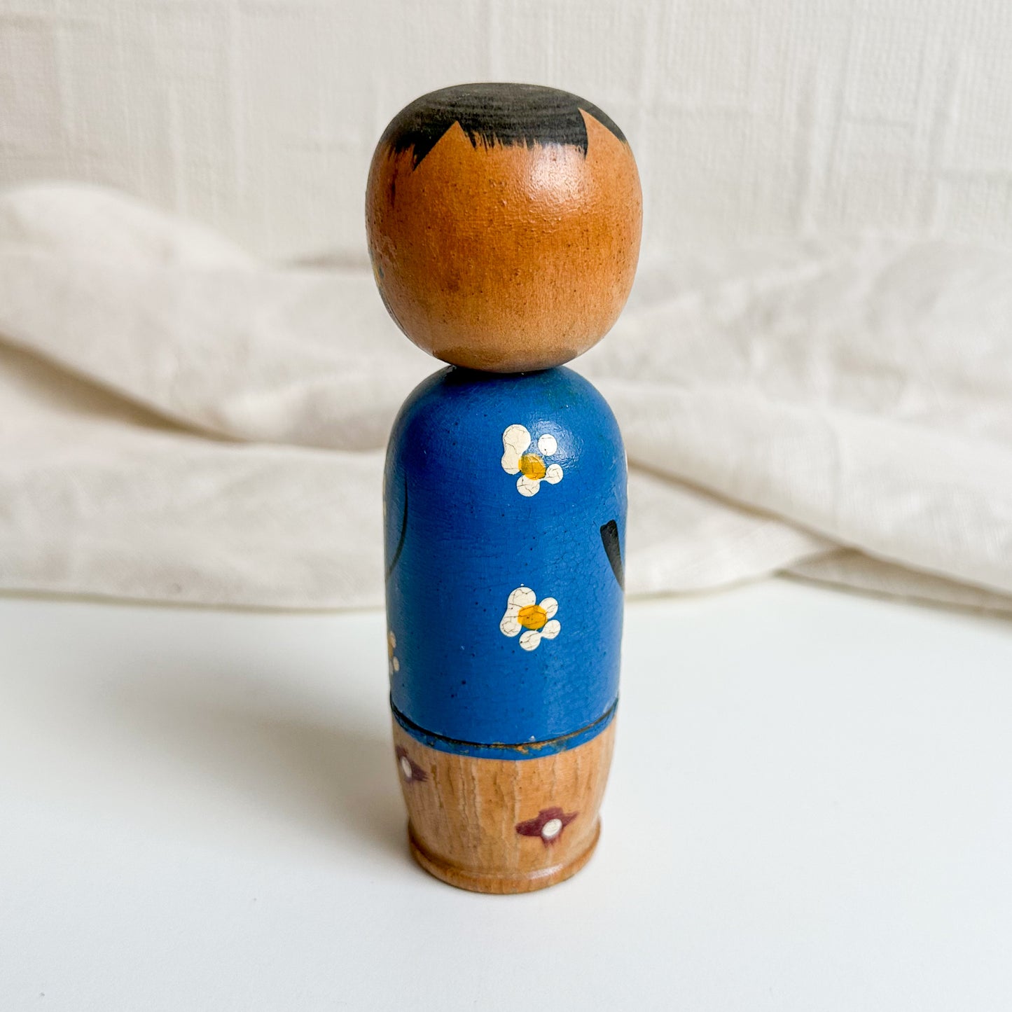 Vintage Kokeshi Bobblehead Nesting Dolls