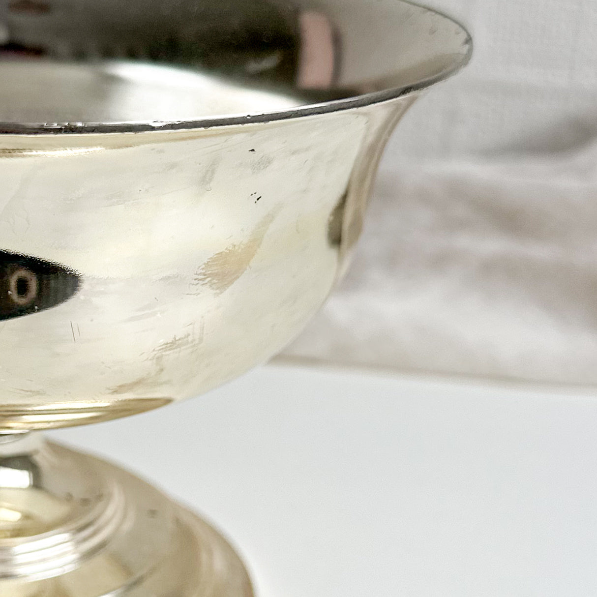 Silver Plated Bowl with Grid