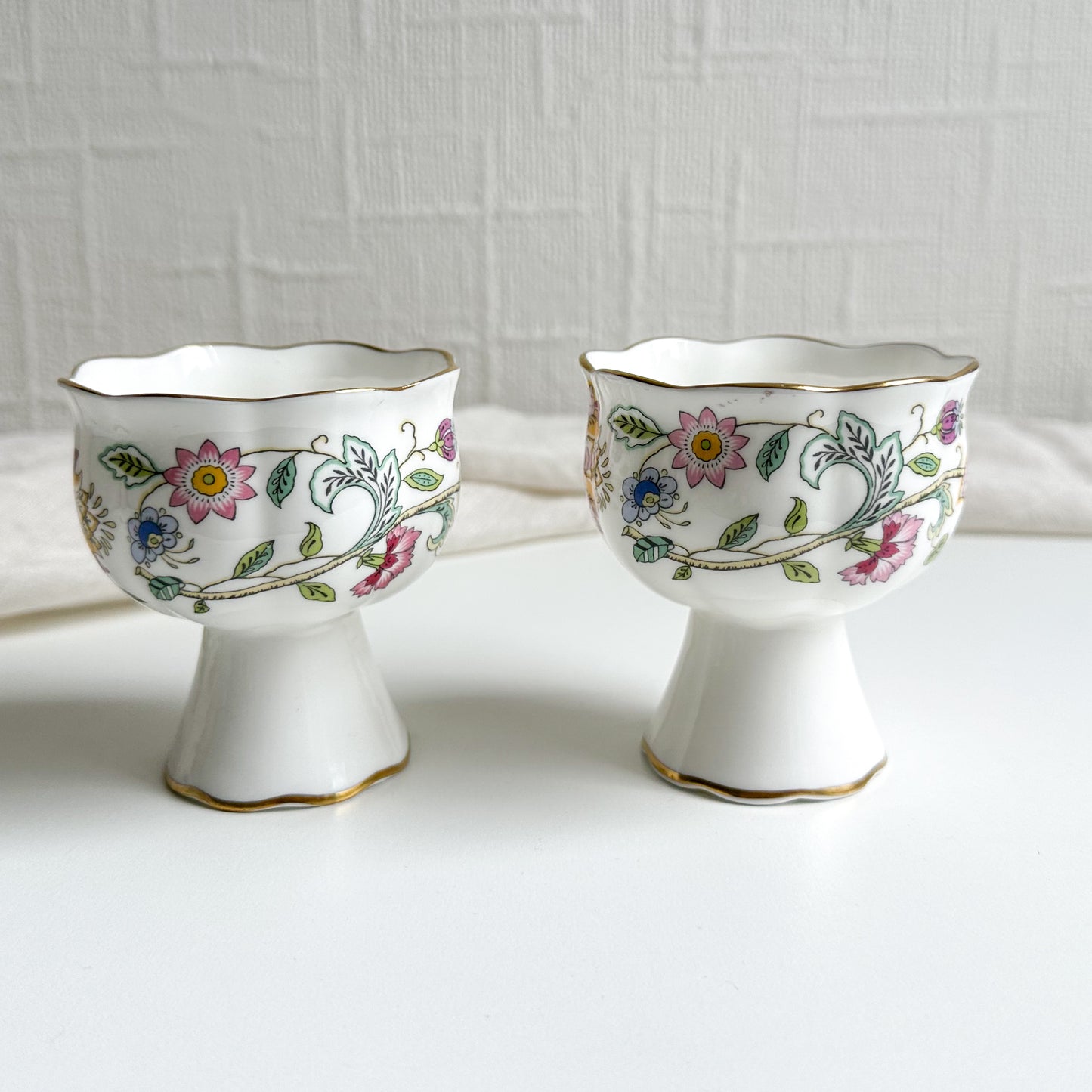 Pair of Minton Haddon Hall Candle Holders