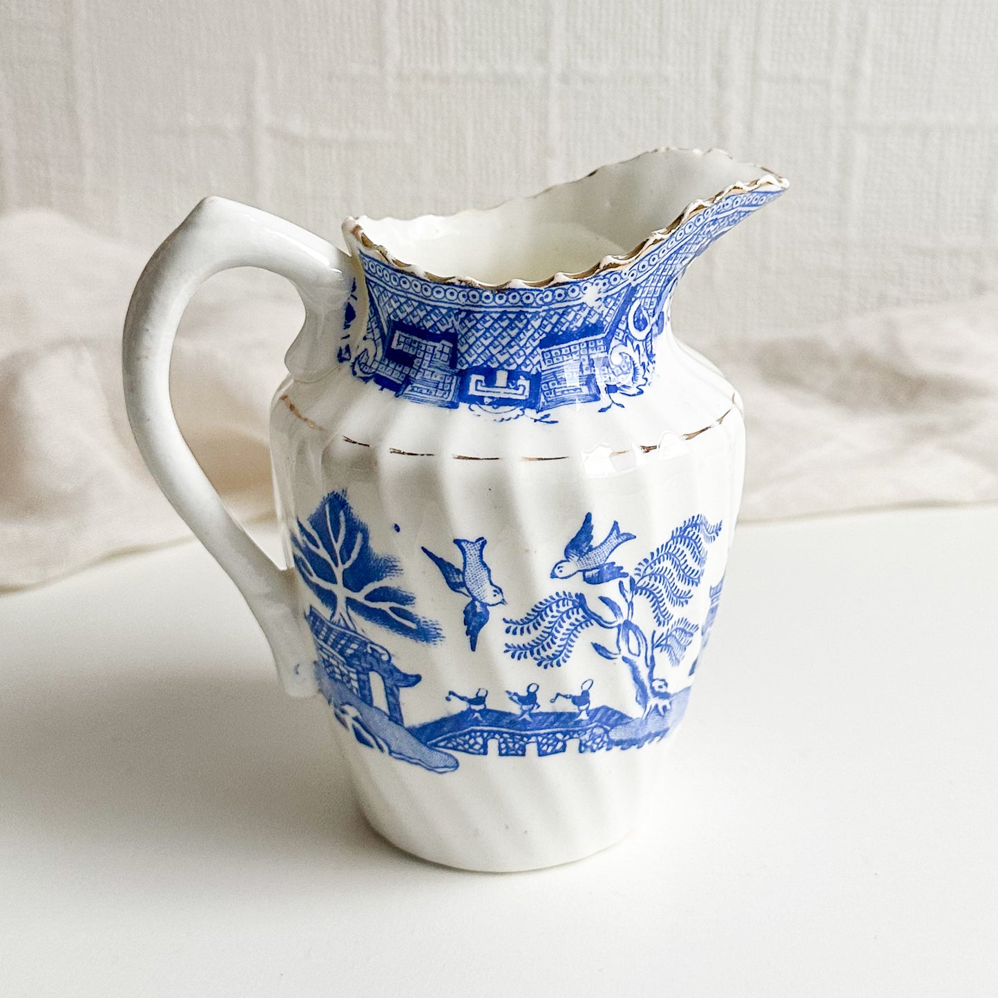 Antique Blue & White Milk Jug