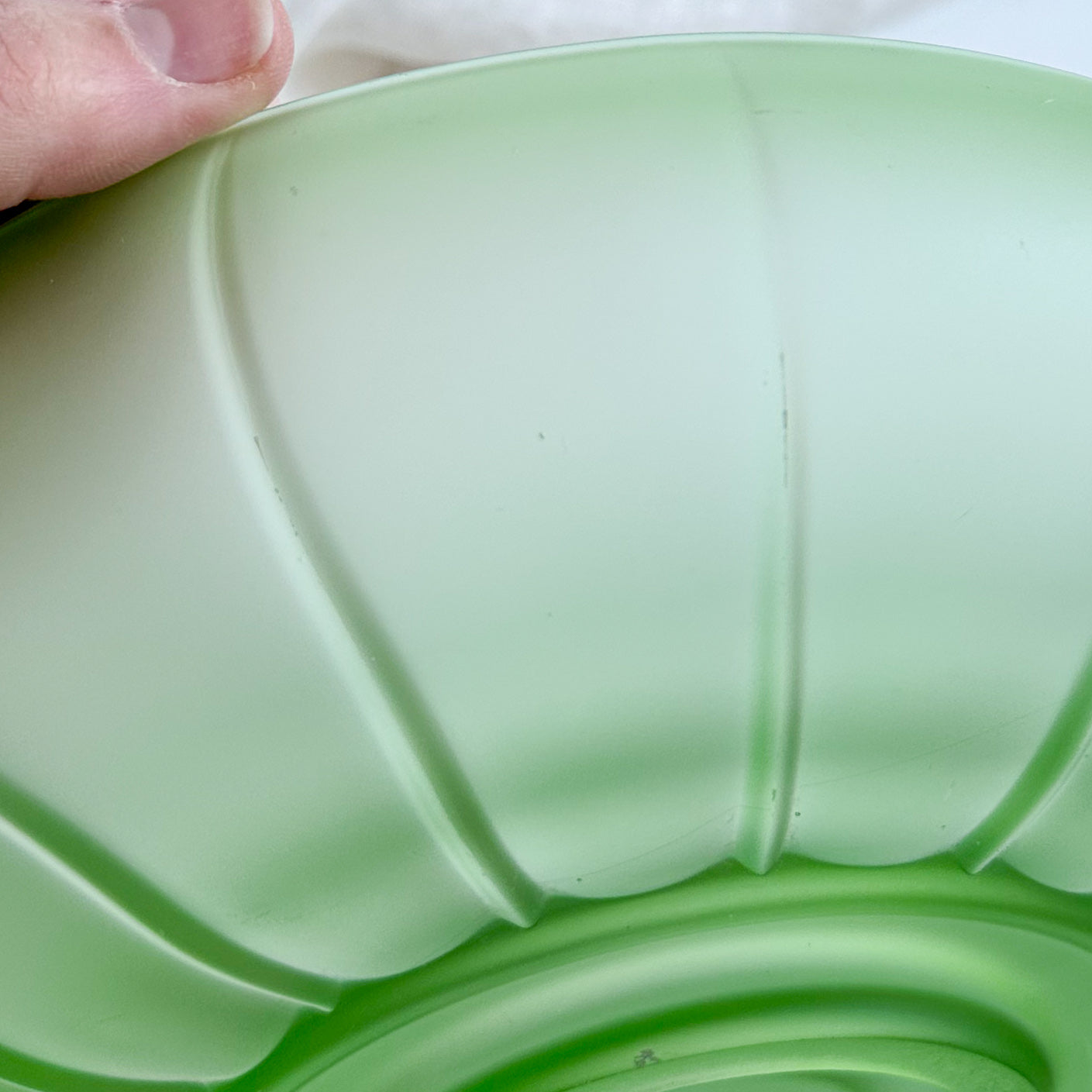 Frosted Uranium Glass Bowl