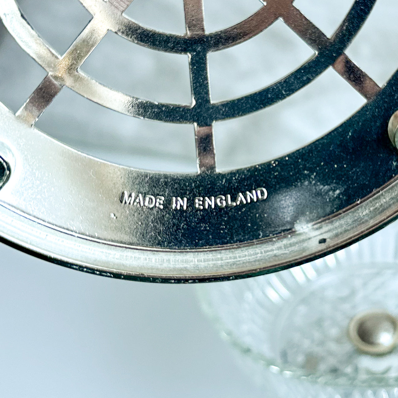 Rose Bowl with Silver Plated Foot