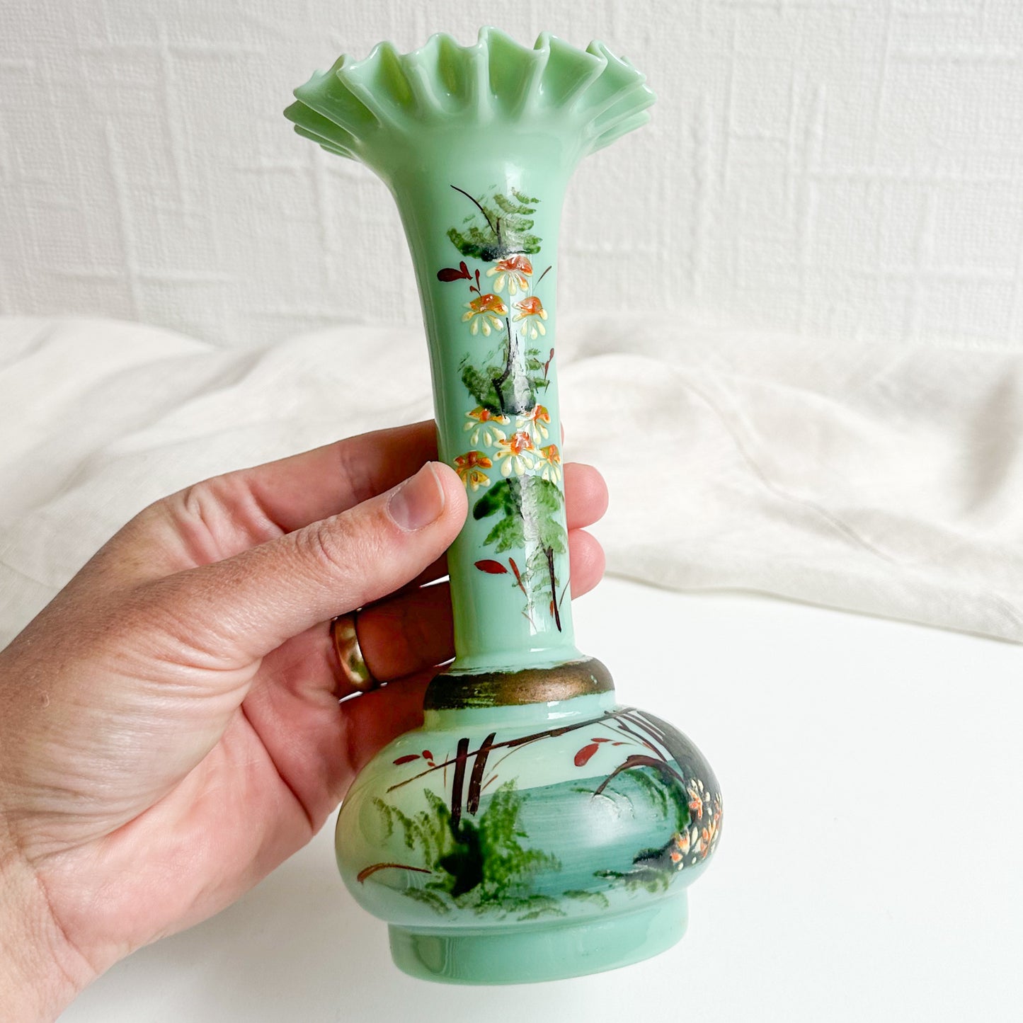 Victorian Hand Painted Vase