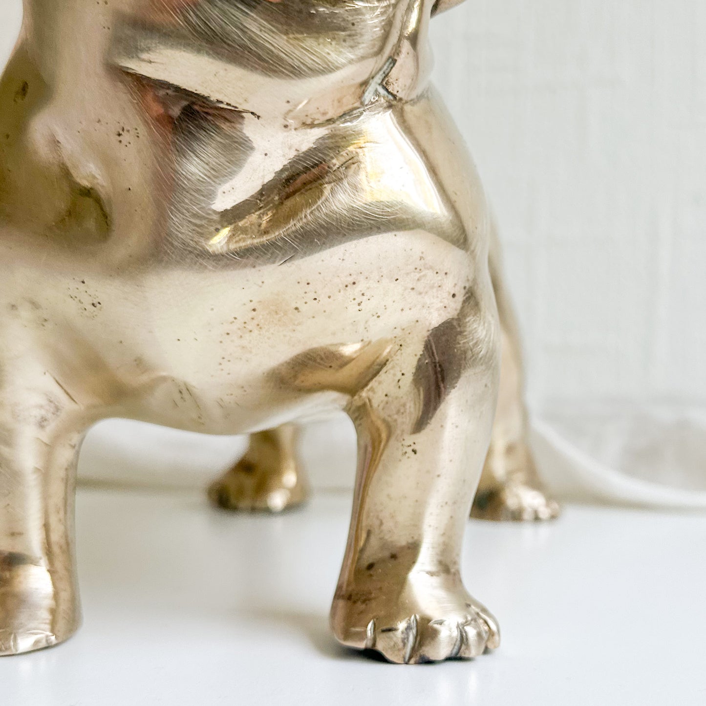 Large Brass Dog Figurine