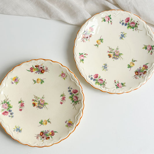 Pair of Floral Plates
