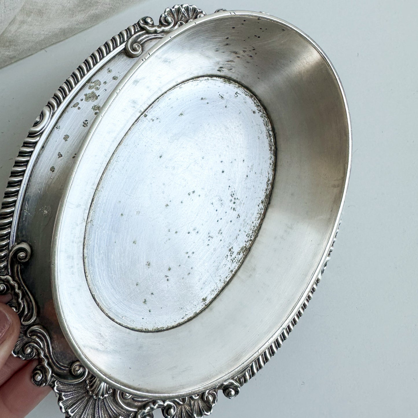 Antique Silver Plated Butter Dish