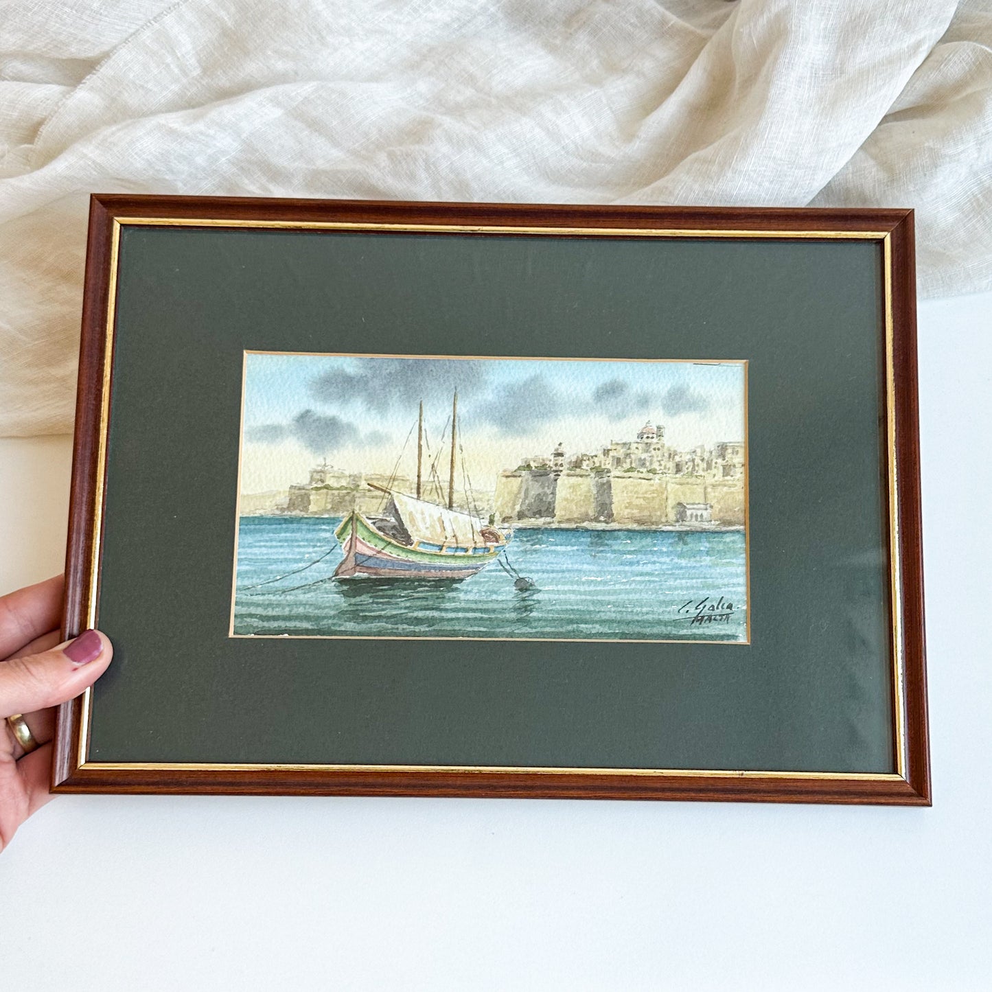 Framed Seascape Watercolour