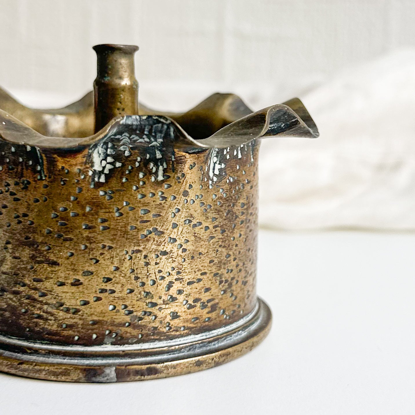 Brass Trench Art Ashtray / Trinket Dish