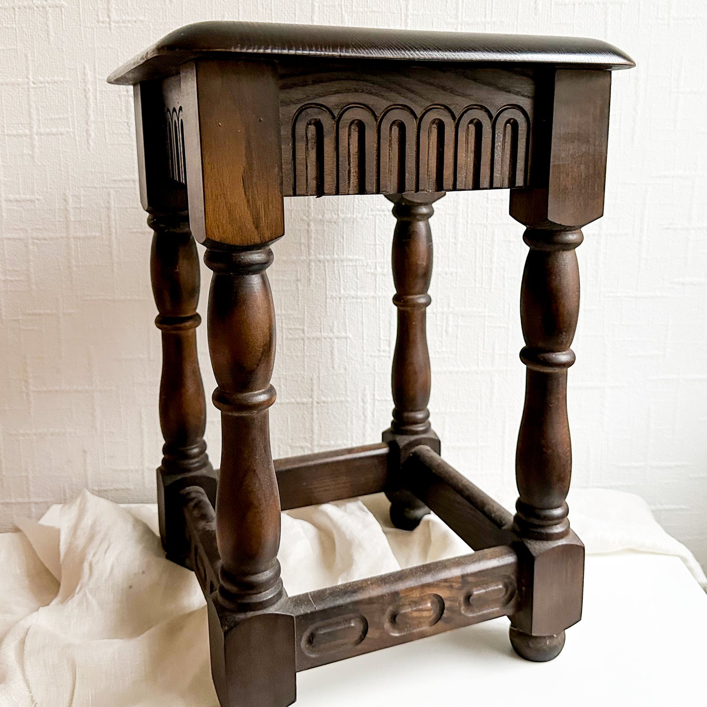 Oak Tudor Style Side Table