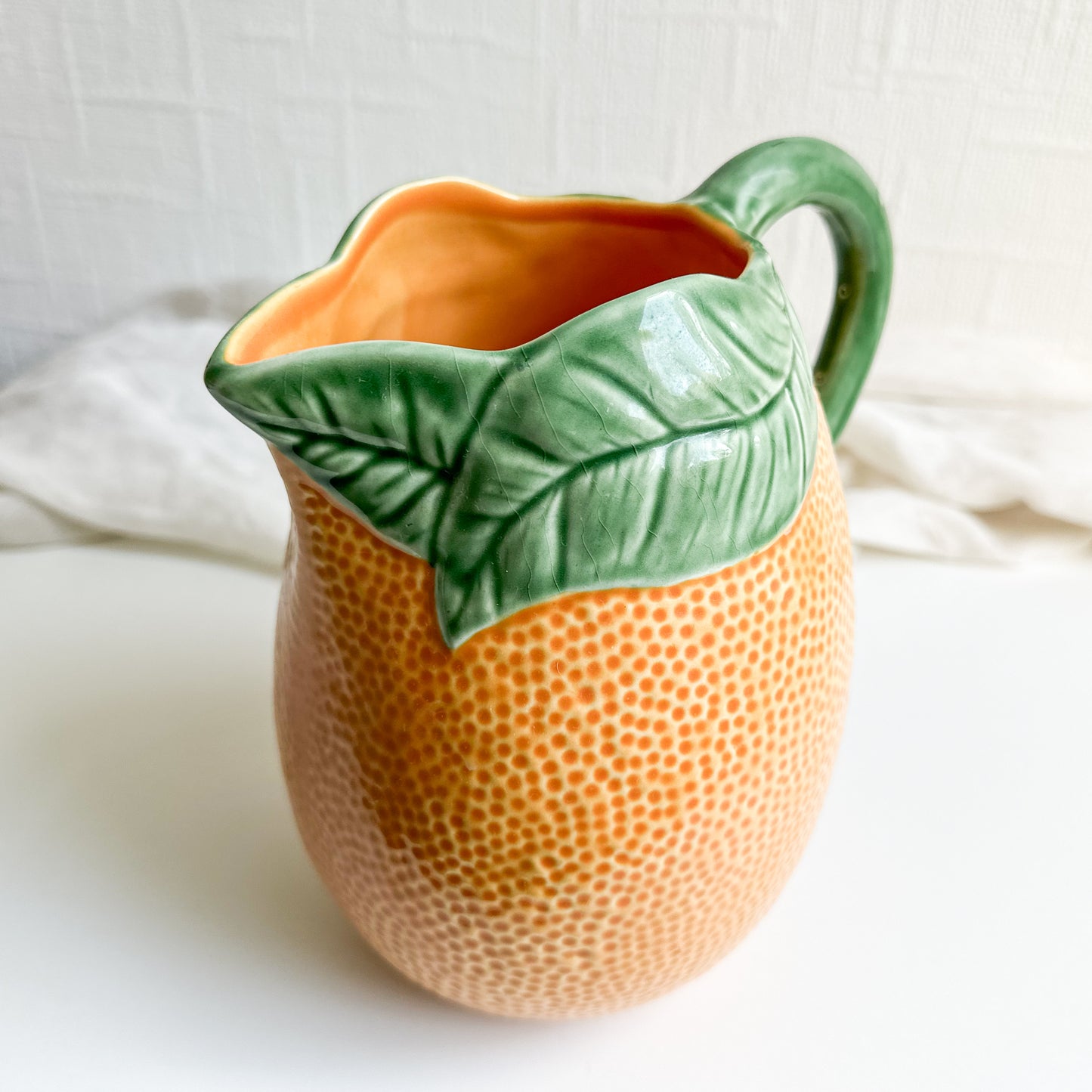 Orange Jug by Bordallo Pinheiro