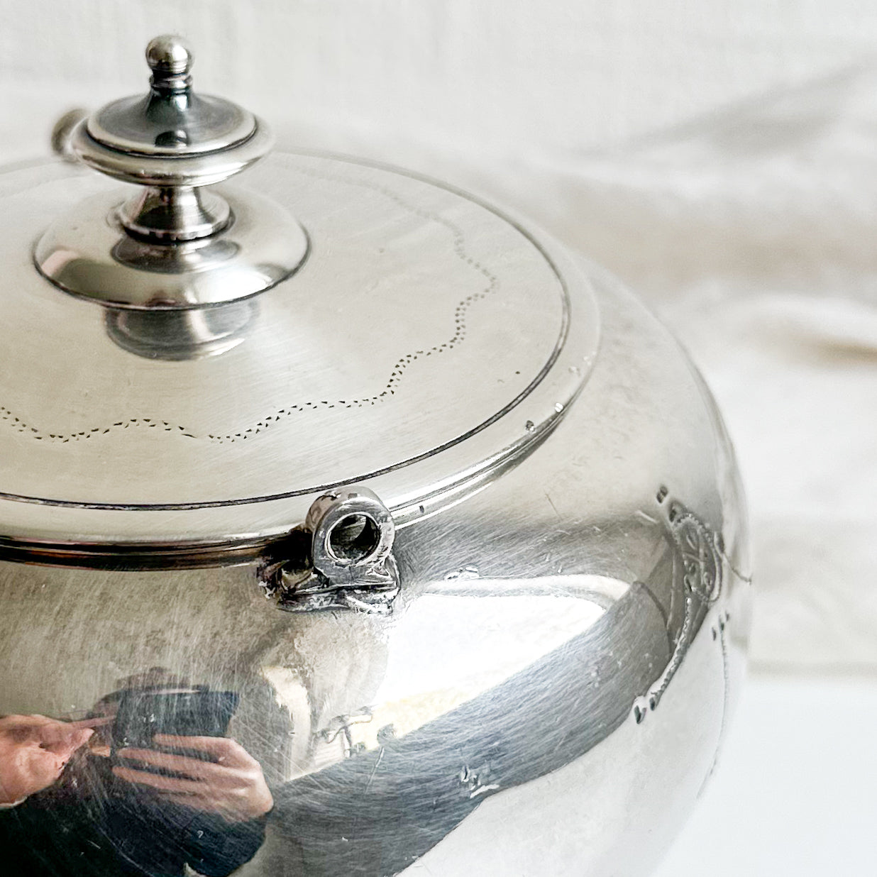 Antique Silver Plated Biscuit Barrel